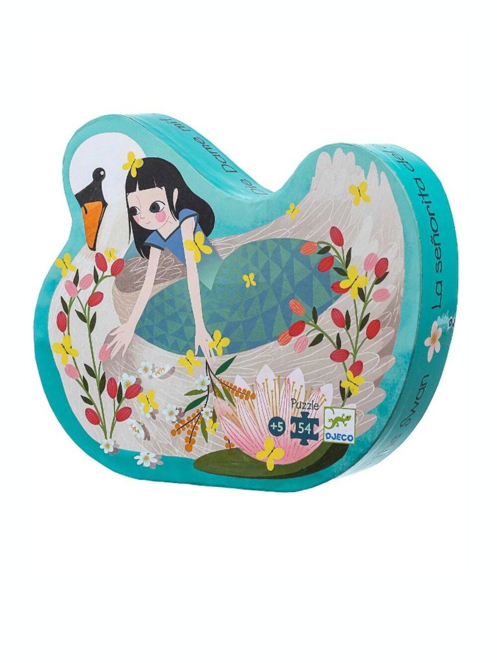 Djeco Lady & Swan Silhouette Puzzle Jigsaw Puzzle 54 Pieces